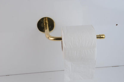 Unlacquered Brass Wall Mounted Toilet Paper Holder