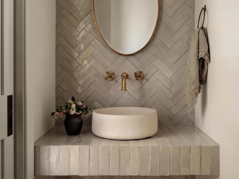Minimalist Widespread Wall-Mounted Brass Faucet