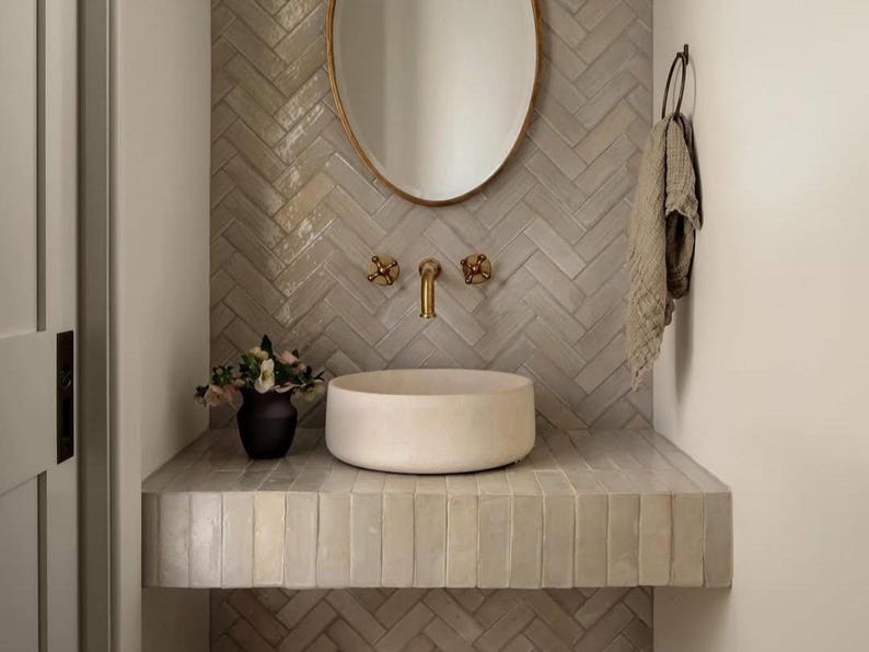Minimalist Widespread Wall-Mounted Brass Faucet
