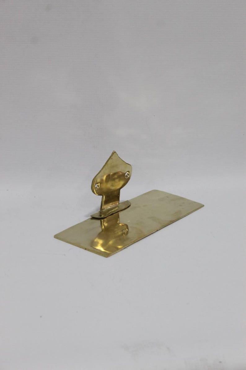 Unlacquered Brass Floating Wall Shelf