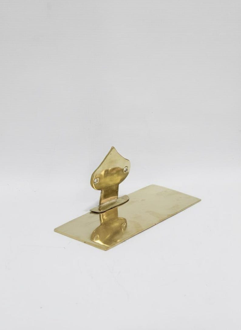 Unlacquered Brass Floating Wall Shelf