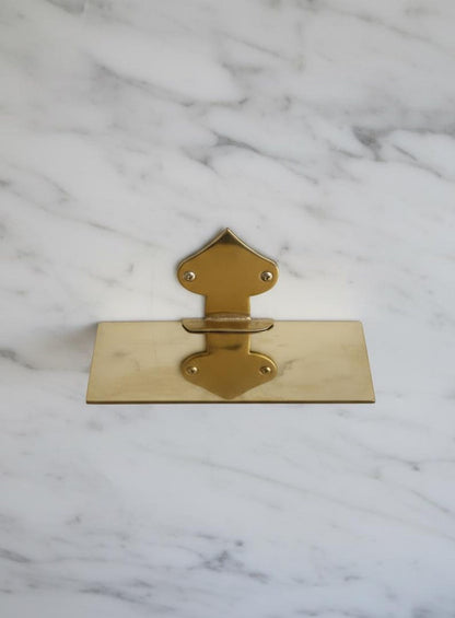 Unlacquered Brass Floating Wall Shelf