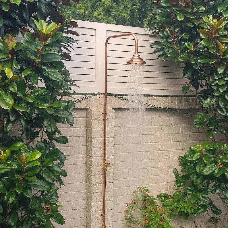 Artisan Unlacquered Brass Shower Set