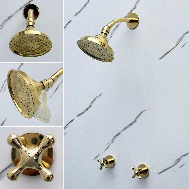 Exquisite Gold Rain Shower System