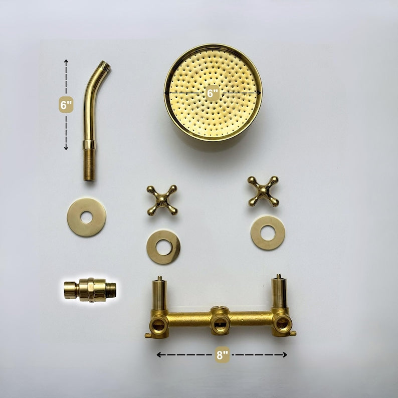 Exquisite Gold Rain Shower System