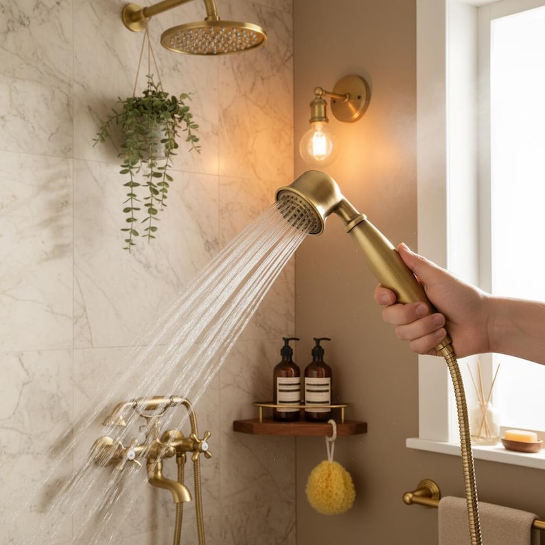 The Handcrafted Brass Shower Suite