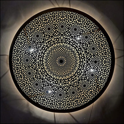 Moroccan Filigree Brass Wall Disk
