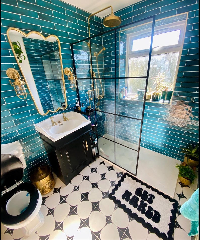 Bespoke Unlacquered Brass Exposed Shower System
