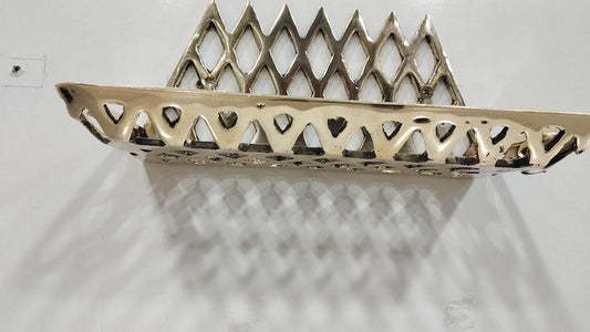 Unlacquered Brass Basket Wall Shelf, Soap Holder