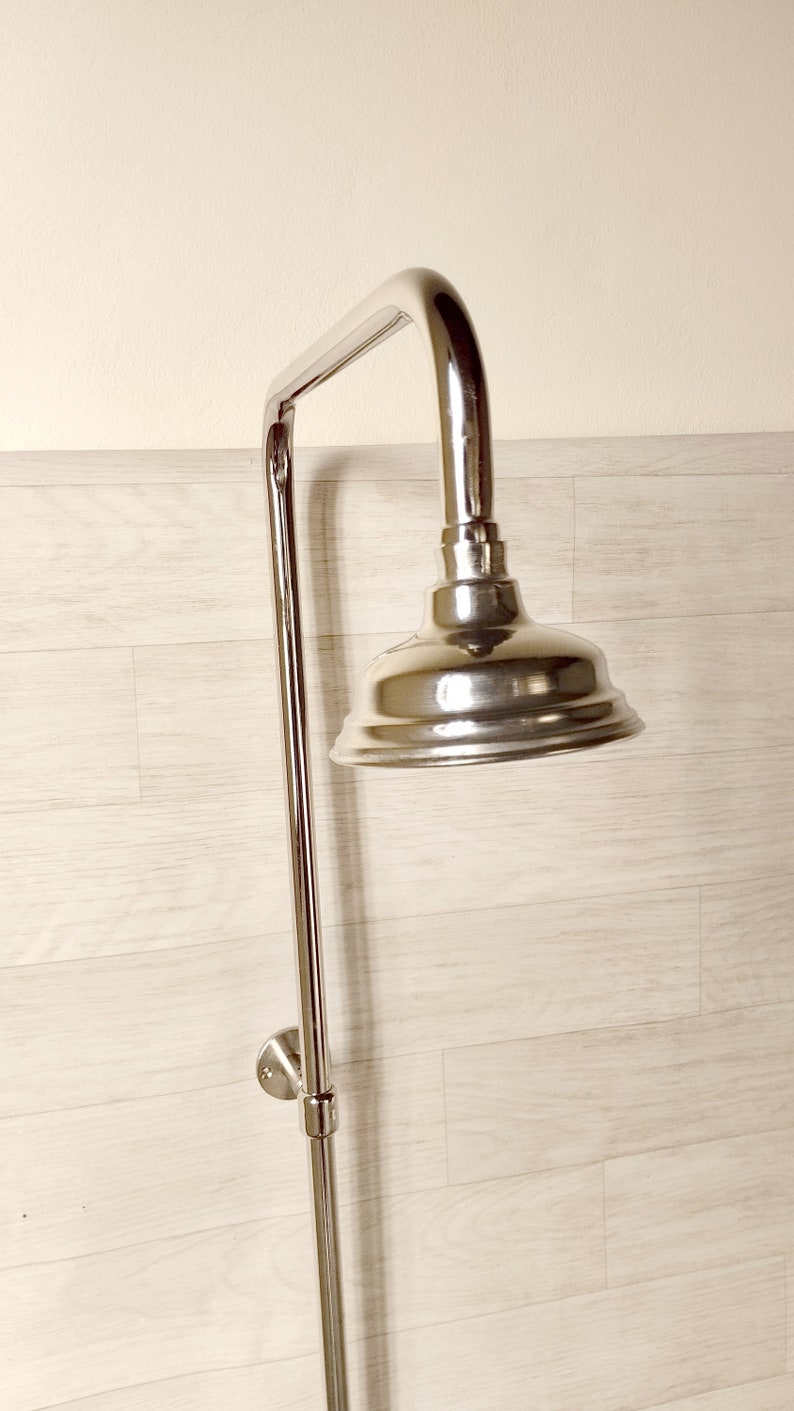Industrial Polished Nickel Exposed Shower