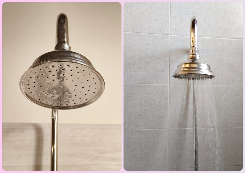 Industrial Polished Nickel Exposed Shower