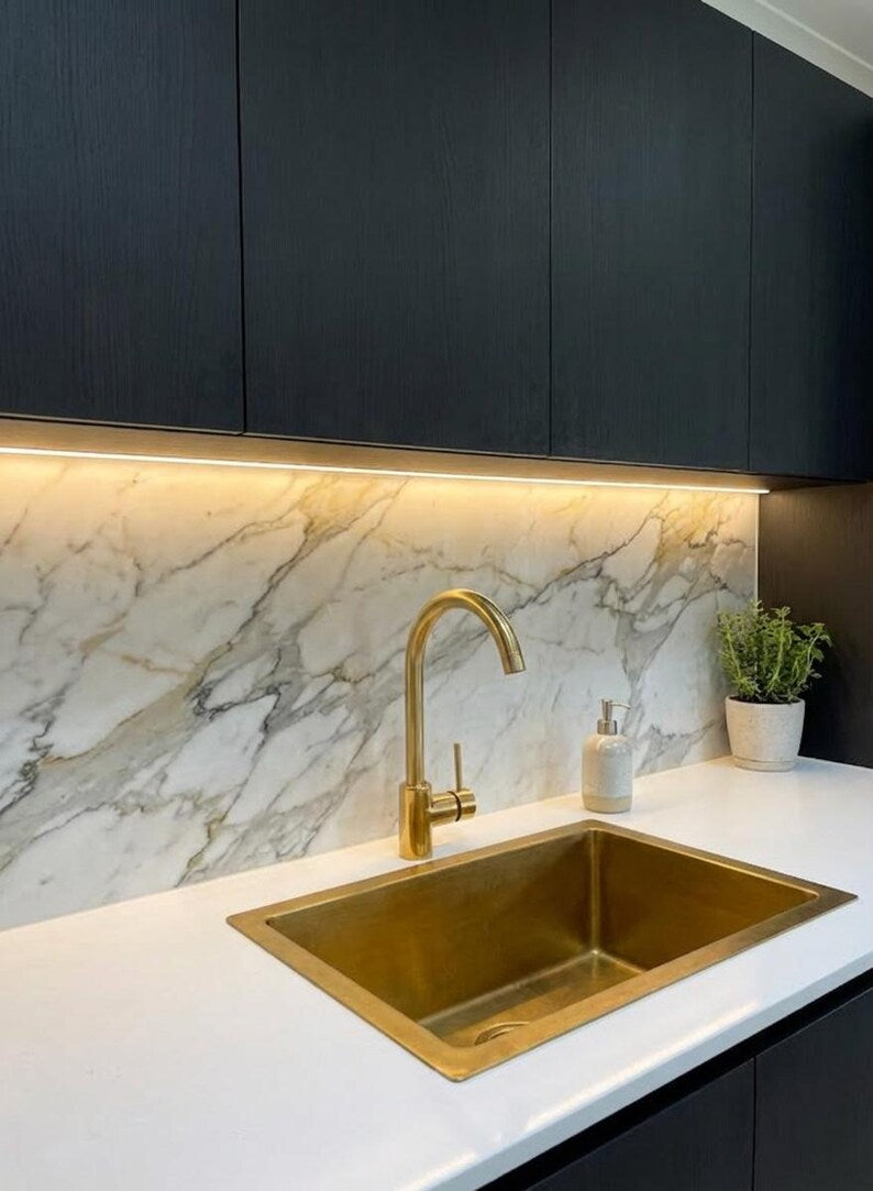 Unlacquered Brass Single Hole Kitchen Faucet