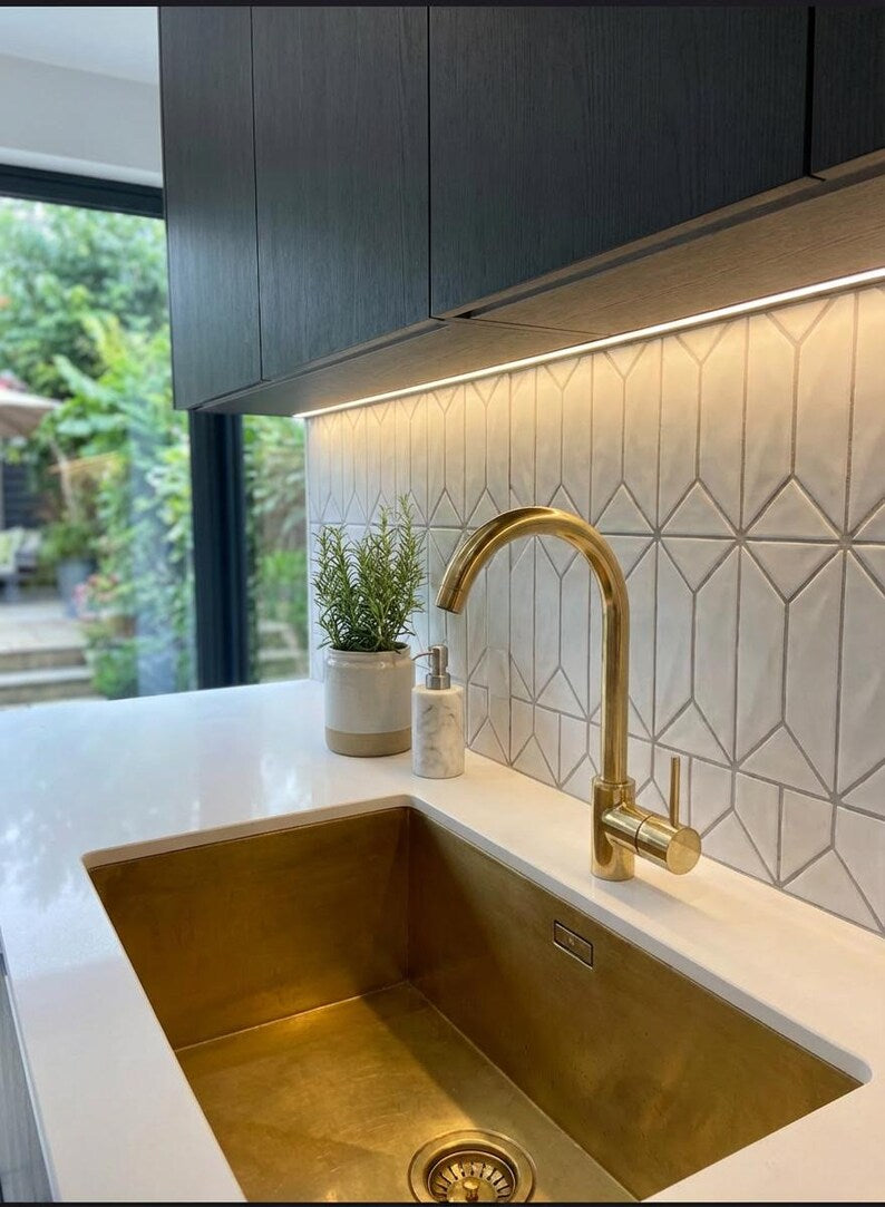 Unlacquered Brass Single Hole Kitchen Faucet