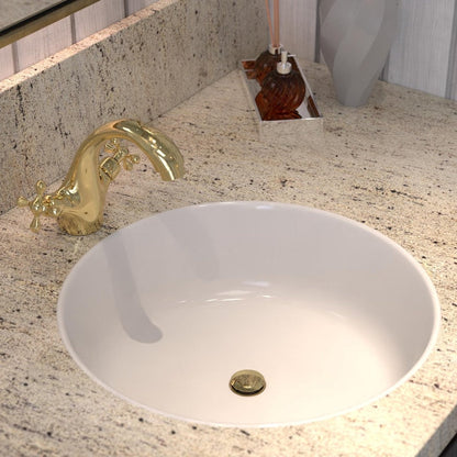 Brass Bathroom Faucet with Contoured Spout