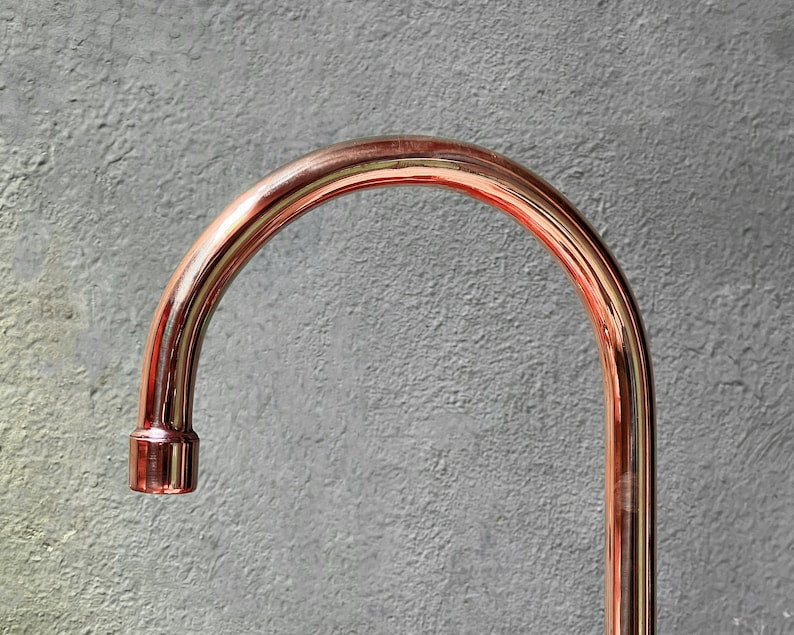 Artisan Polished Copper High-Arc Kitchen Mixer