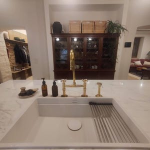Brass Kitchen Bridge Faucet with Side Sprayer