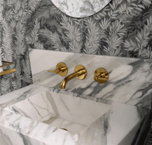 Unlacquered Brass Bathroom Faucet