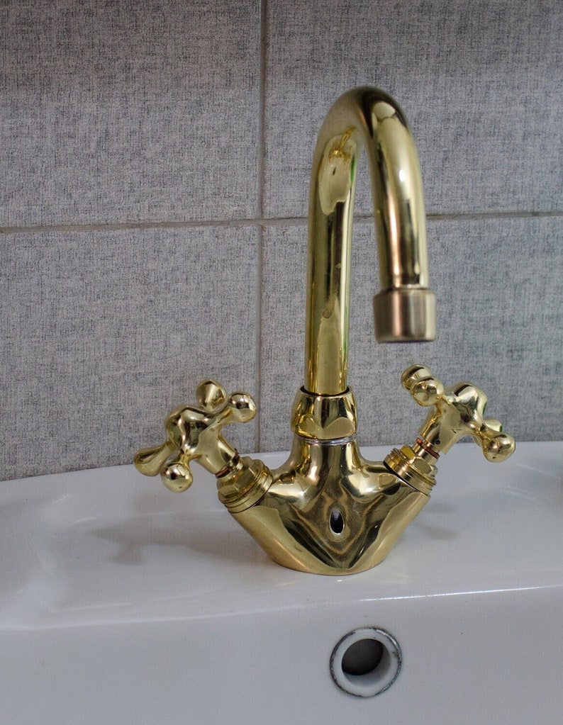 Victorian Mini Brass Mixer Tap