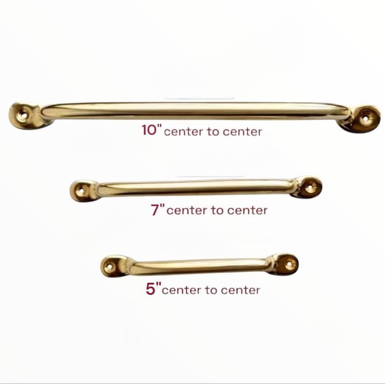 Unlacquered Solid Brass Cabinet Hardware Pulls