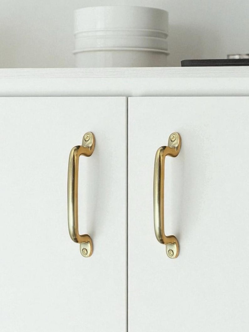 Unlacquered Solid Brass Cabinet Hardware Pulls