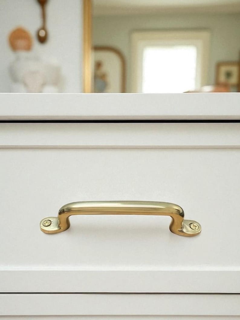Unlacquered Solid Brass Cabinet Hardware Pulls