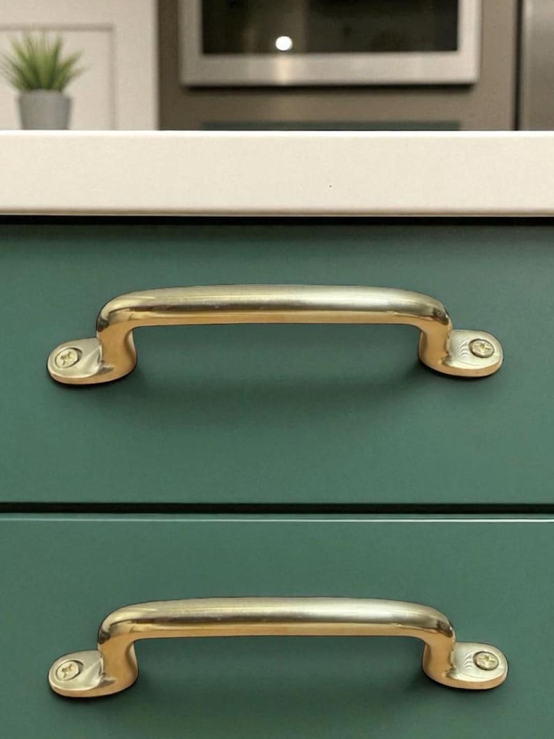 Unlacquered Solid Brass Cabinet Hardware Pulls