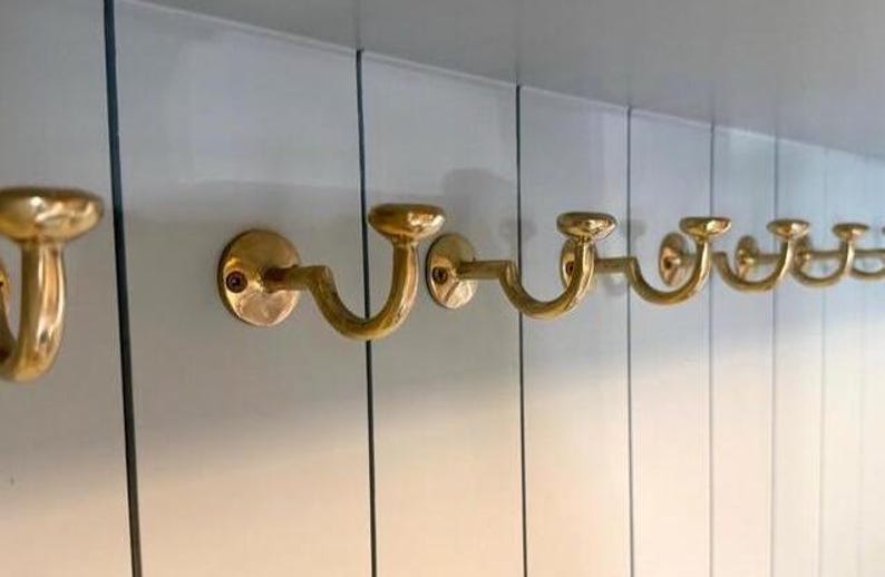 Brassnova Solid Brass Wall Hook – Unlacquered Vintage Antique Finish