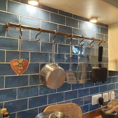 Aged Brass Hook Rail