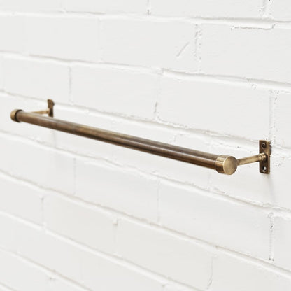 Aged Brass Hook Rail