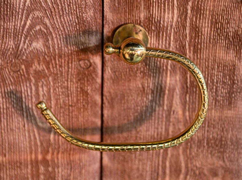 Luxury Hand-Engraved Brass Toilet Paper Holder