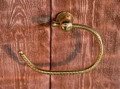 Luxury Hand-Engraved Brass Toilet Paper Holder