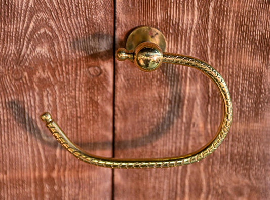 Luxury Hand-Engraved Brass Toilet Paper Holder