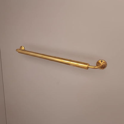 Handcrafted Unlacquered Brass Towel Rod