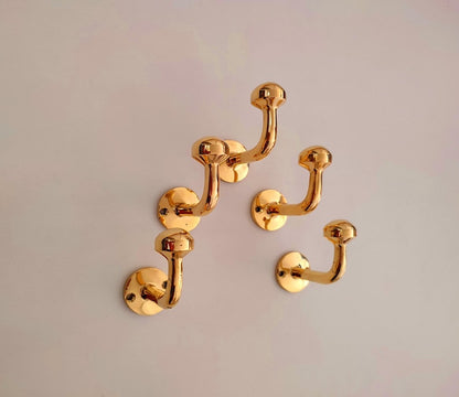 Handcrafted Solid Silver Wall Hook Towel & Robe Hook