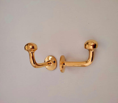 Handcrafted Solid Silver Wall Hook Towel & Robe Hook