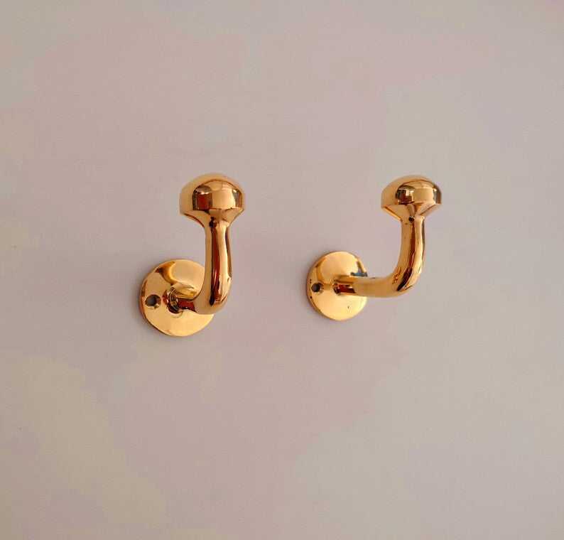 Handcrafted Solid Silver Wall Hook Towel & Robe Hook