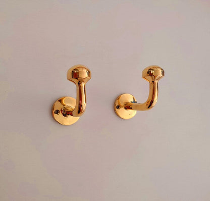 Handcrafted Solid Silver Wall Hook Towel & Robe Hook