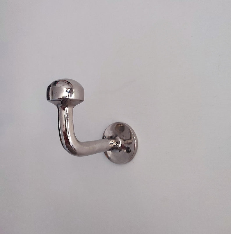 Handcrafted Solid Silver Wall Hook Towel & Robe Hook
