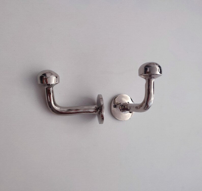 Handcrafted Solid Silver Wall Hook Towel & Robe Hook