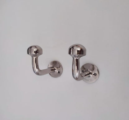 Handcrafted Solid Silver Wall Hook Towel & Robe Hook