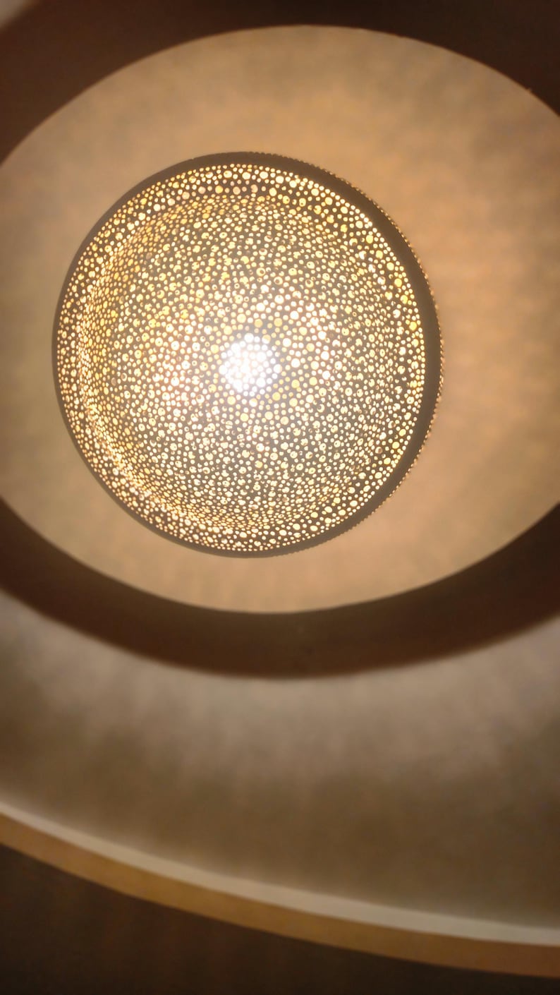 Handmade Moroccan Brass Pendant Light