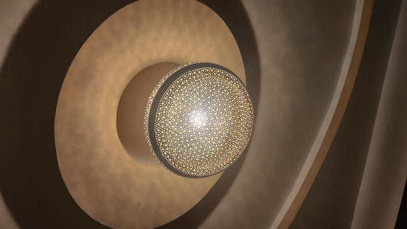 Handmade Moroccan Brass Pendant Light