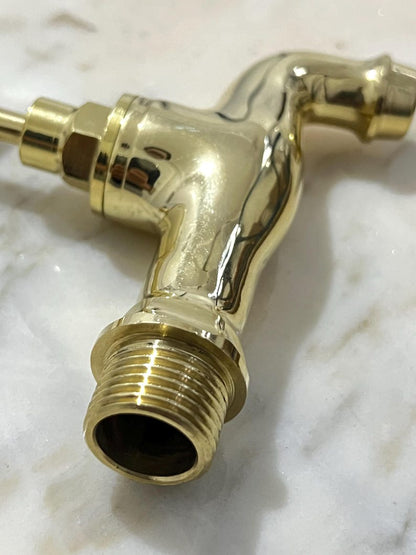 Minimalist Unlacquered Brass Wall Spigot