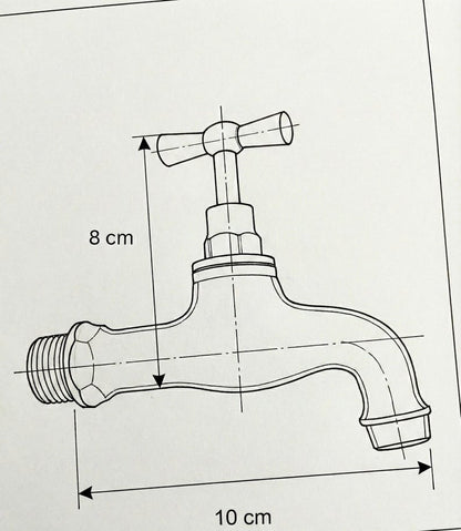Minimalist Unlacquered Brass Wall Spigot