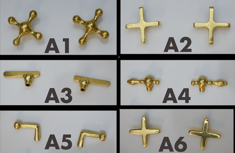 Polished Brass Kitchen Bridge Faucet Set
