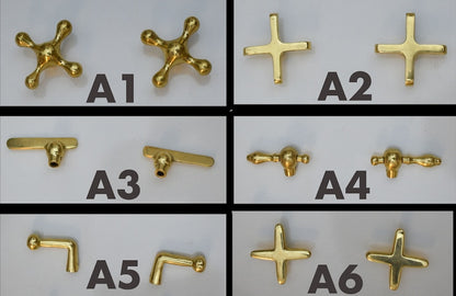 Polished Brass Kitchen Bridge Faucet Set