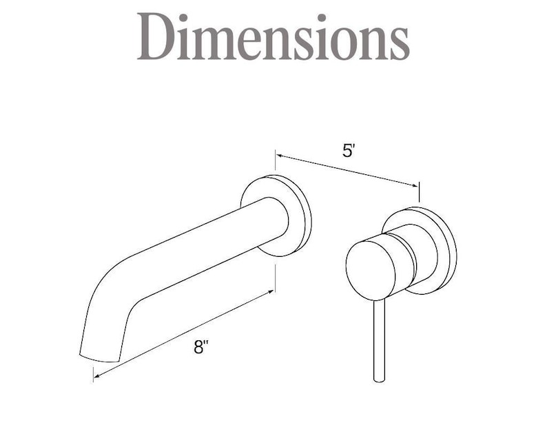 Unlacquered Brass Wall Mount Faucet