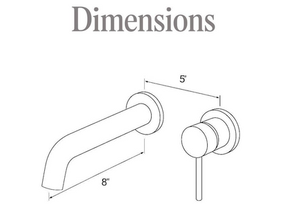 Unlacquered Brass Wall Mount Faucet