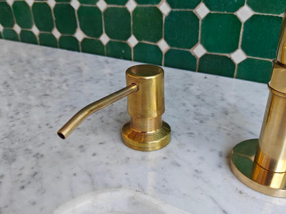 Unlacquered Brass Kitchen Bridge Faucet Set