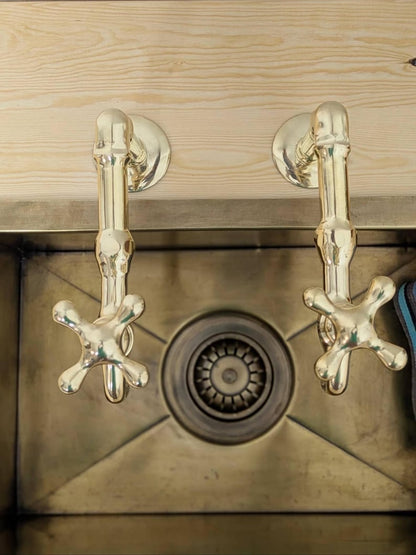 Unlacquered Brass kitchen and Bathroom Faucets